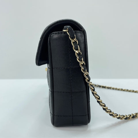 CHANEL Chocolate bar Shoulder Bag black WS33665