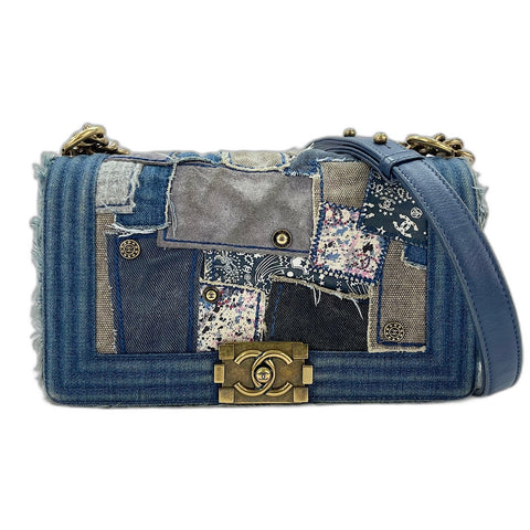 CHANEL Boy Chanel Medium Shoulder Bag blue WS33668