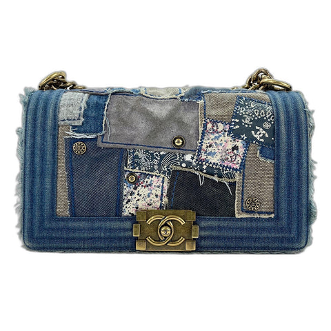 CHANEL Boy Chanel Medium Shoulder Bag blue WS33668
