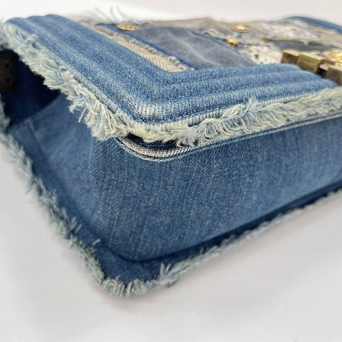 CHANEL Boy Chanel Medium Shoulder Bag blue WS33668