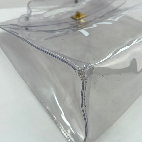 HERMES Plastics Kelly Handbag clear WS33670