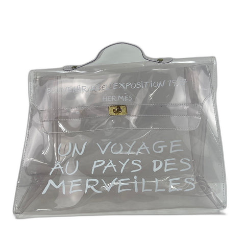HERMES Plastics Kelly Handbag clear WS33671