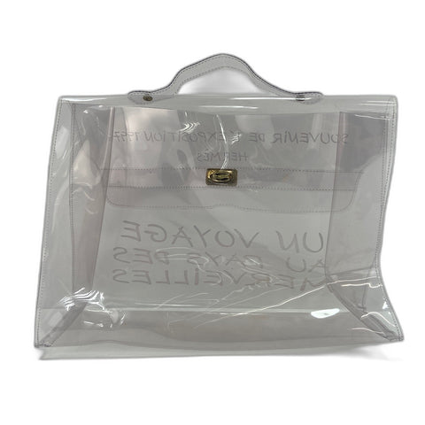 HERMES Plastics Kelly Handbag clear WS33671