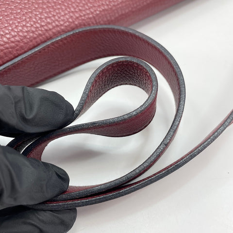 HERMES Christine Shoulder Bag wine-red WS33674