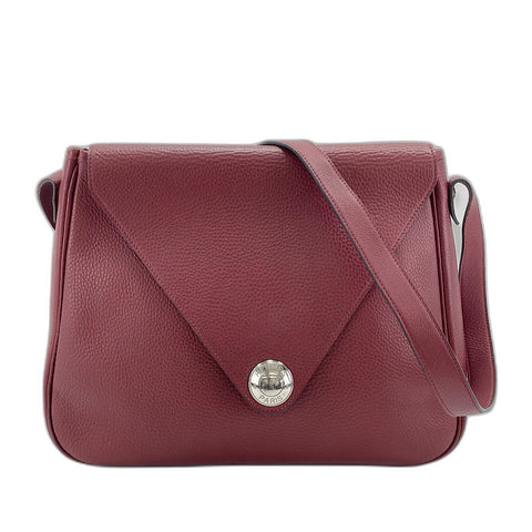 HERMES Christine Shoulder Bag wine-red WS33674