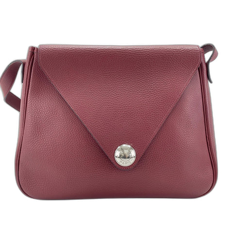 HERMES Christine Shoulder Bag wine-red WS33674