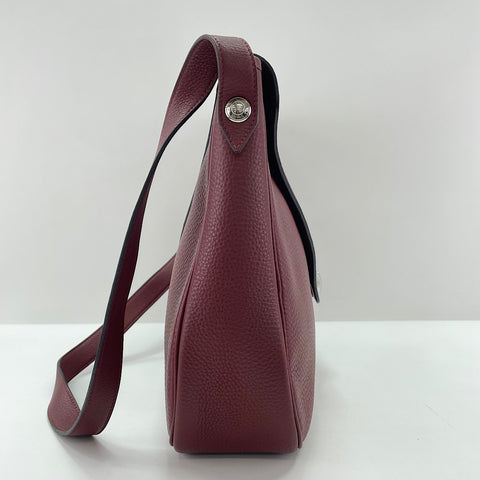 HERMES Christine Shoulder Bag wine-red WS33674