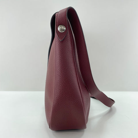 HERMES Christine Shoulder Bag wine-red WS33674