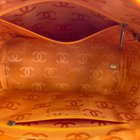 CHANEL Cambon line Tote Bag Brown WS33675