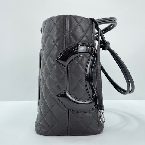 CHANEL Cambon line Tote Bag Brown WS33675