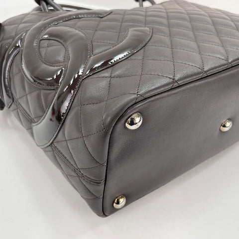 CHANEL Cambon line Tote Bag Brown WS33675