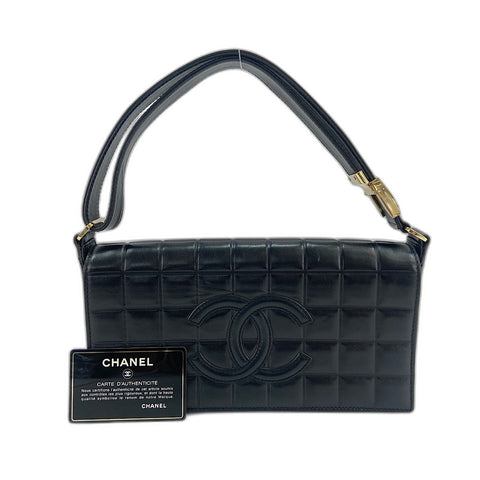 CHANEL Chocolate bar Shoulder Bag black WS33678