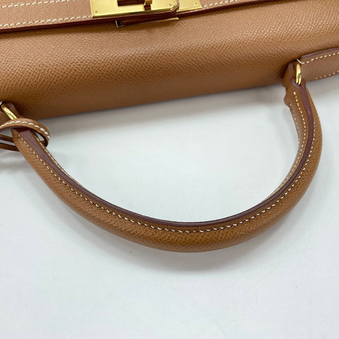 HERMES Kelly 32 Handbag Brown WS33679