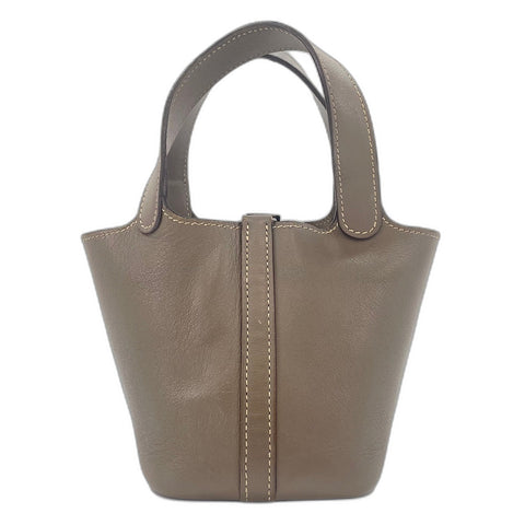 HERMES Picotin Lock 23 Handbag gray WS33680