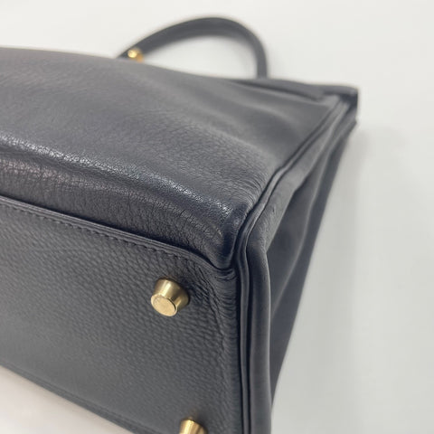 HERMES Kelly 35 Handbag Navy WS33681