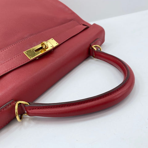 HERMES Kelly 32 Handbag Red WS33682