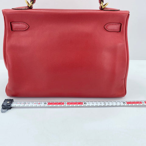 HERMES Kelly 32 Handbag Red WS33682