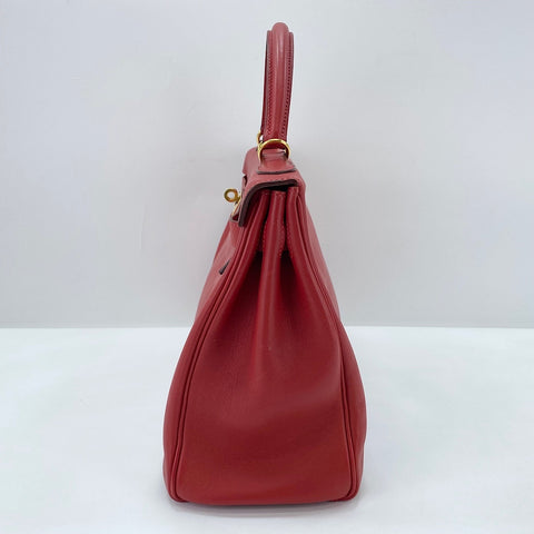 HERMES Kelly 32 Handbag Red WS33682