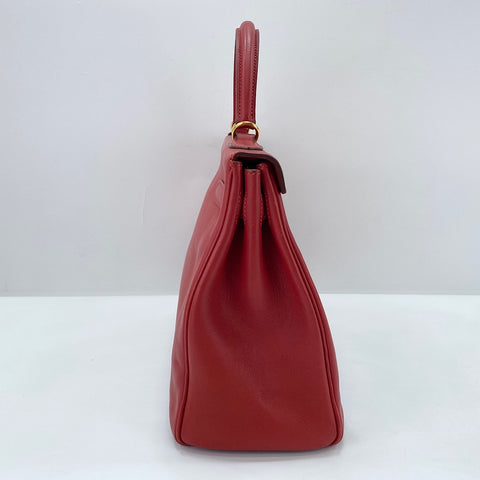 HERMES Kelly 32 Handbag Red WS33682