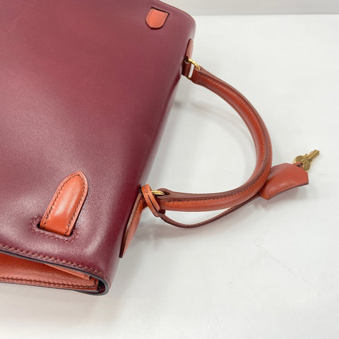 HERMES Kelly 32 Handbag Brown WS33683