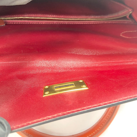 HERMES Kelly 32 Handbag Brown WS33683