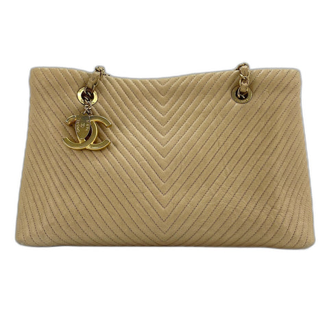CHANEL Shoulder Bag beige WS33688