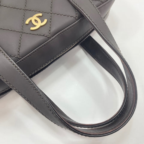 CHANEL Matelasse Handbag Brown WS33692