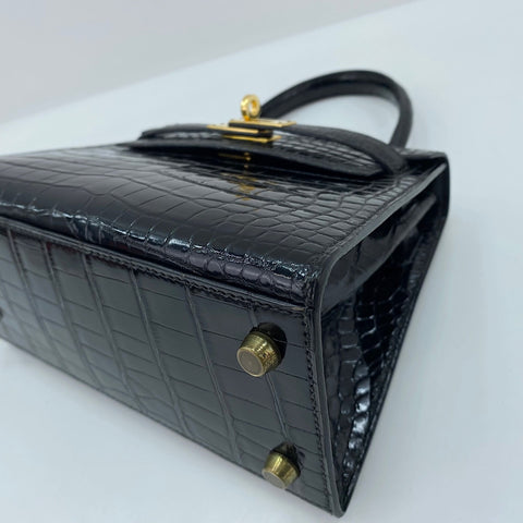 HERMES Kelly Mini Handbag black WS33693