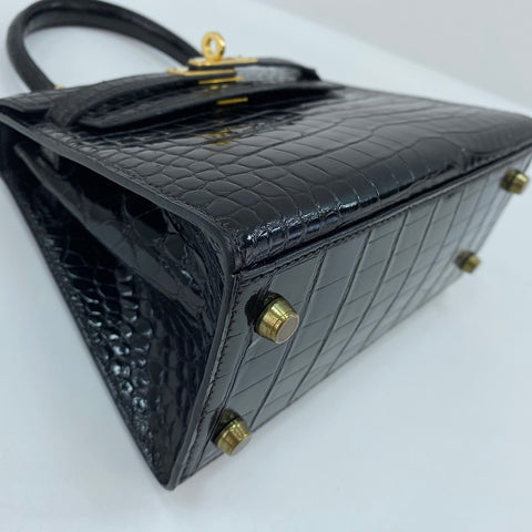 HERMES Kelly Mini Handbag black WS33693