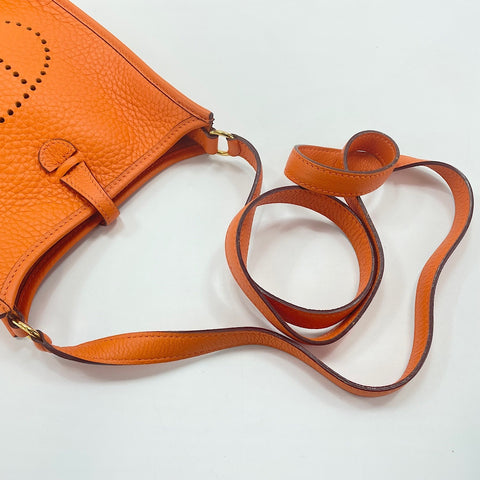 HERMES Evelyn TPM Shoulder Bag Orange WS33699