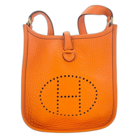 HERMES Evelyn TPM Shoulder Bag Orange WS33699