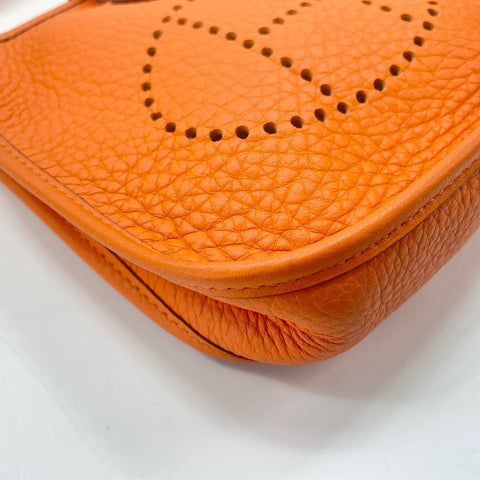 HERMES Evelyn TPM Shoulder Bag Orange WS33699
