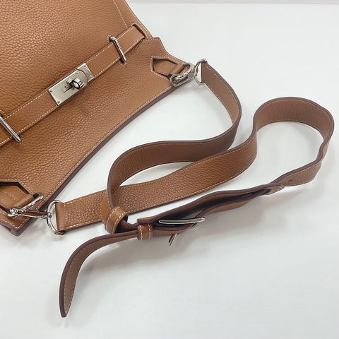 HERMES Gypsy Thier 34 Shoulder Bag Brown WS33708