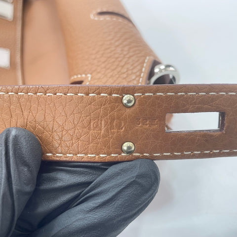 HERMES Gypsy Thier 34 Shoulder Bag Brown WS33708