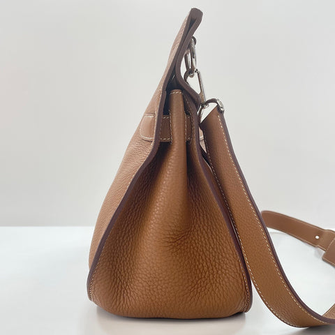 HERMES Gypsy Thier 34 Shoulder Bag Brown WS33708
