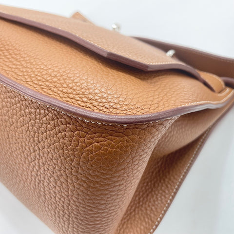 HERMES Gypsy Thier 34 Shoulder Bag Brown WS33708