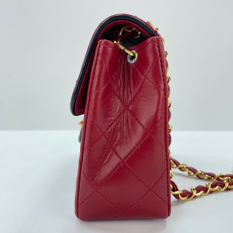 CHANEL Mini Matelasse Shoulder Bag Red WS33716