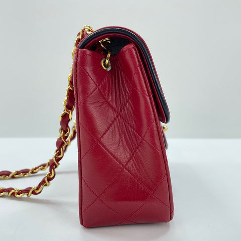 CHANEL Mini Matelasse Shoulder Bag Red WS33716