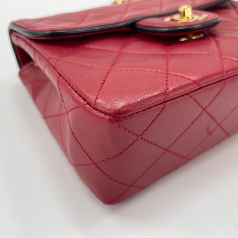 CHANEL Mini Matelasse Shoulder Bag Red WS33716