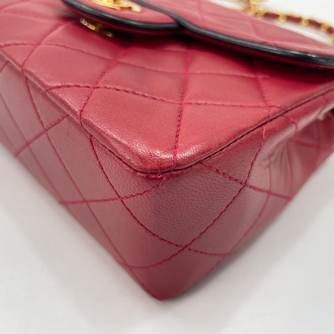 CHANEL Mini Matelasse Shoulder Bag Red WS33716