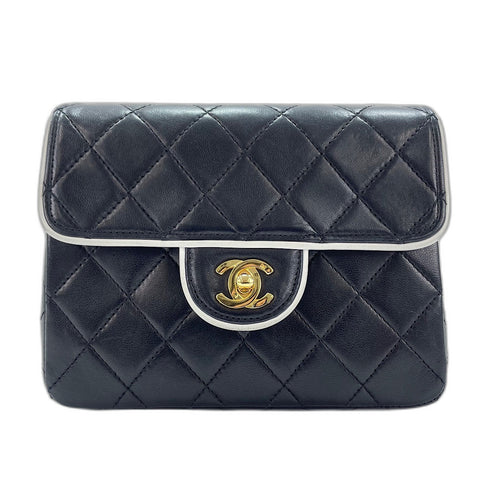 CHANEL Mini Matelasse Shoulder Bag black WS33718