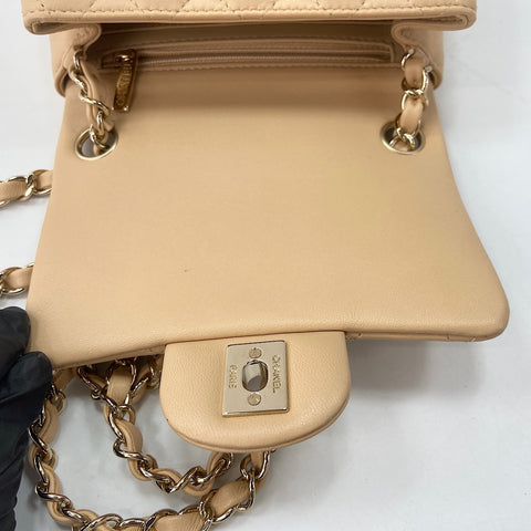 CHANEL Matelasse Small Shoulder Bag beige WS33720