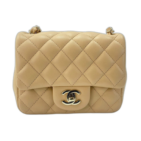 CHANEL Matelasse Small Shoulder Bag beige WS33720