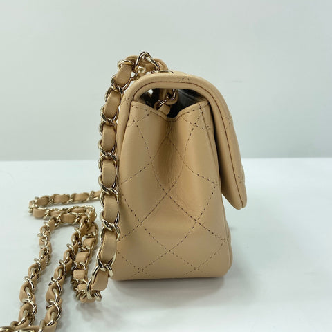 CHANEL Matelasse Small Shoulder Bag beige WS33720