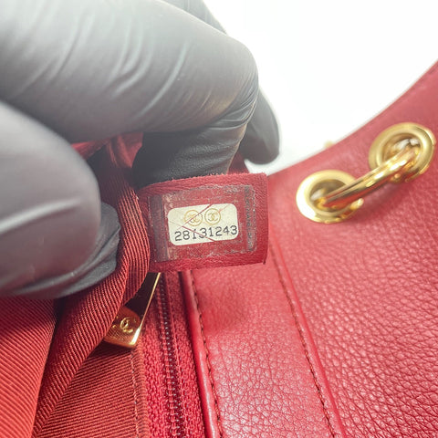 CHANEL Matelasse Shoulder Bag Red WS33721