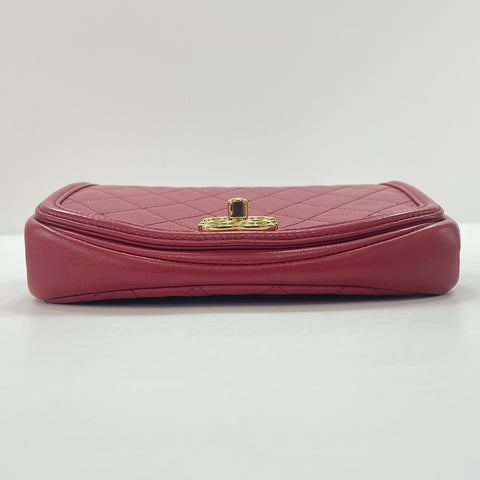 CHANEL Matelasse Shoulder Bag Red WS33721