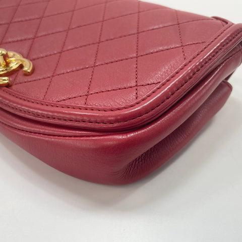 CHANEL Matelasse Shoulder Bag Red WS33721