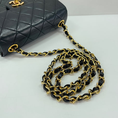 CHANEL Mini Matelasse Shoulder Bag black WS33725