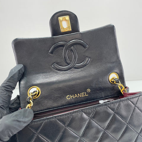CHANEL Mini Matelasse Shoulder Bag black WS33725