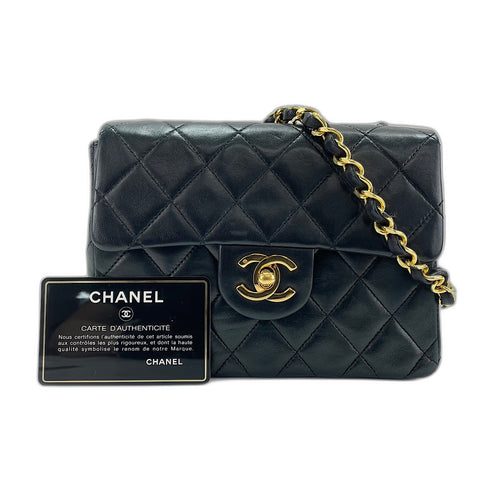 CHANEL Mini Matelasse Shoulder Bag black WS33725